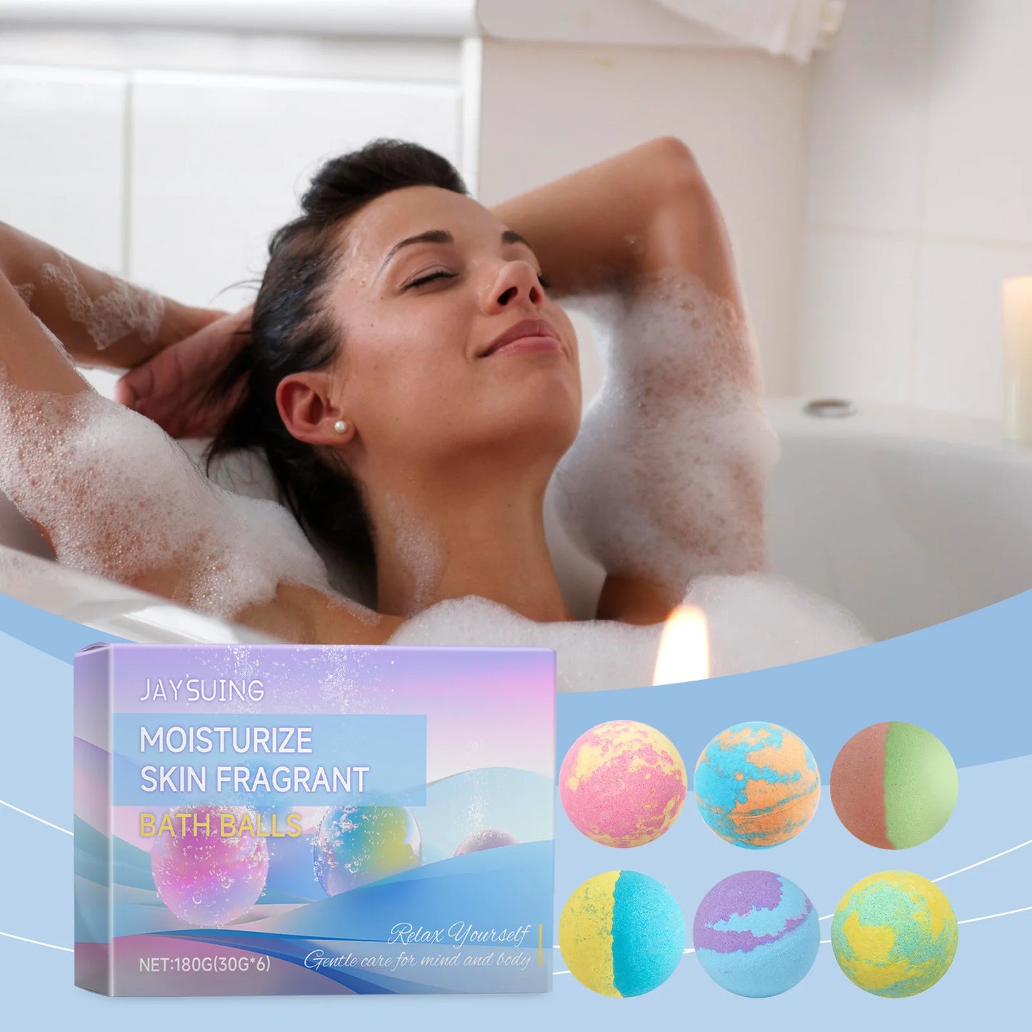 Soothing Bath Bombs Long Lasting Flower Fragrances Relaxing Exfoliating Ball Shower Moisturizing Stress Relief Salt Bubble Balls