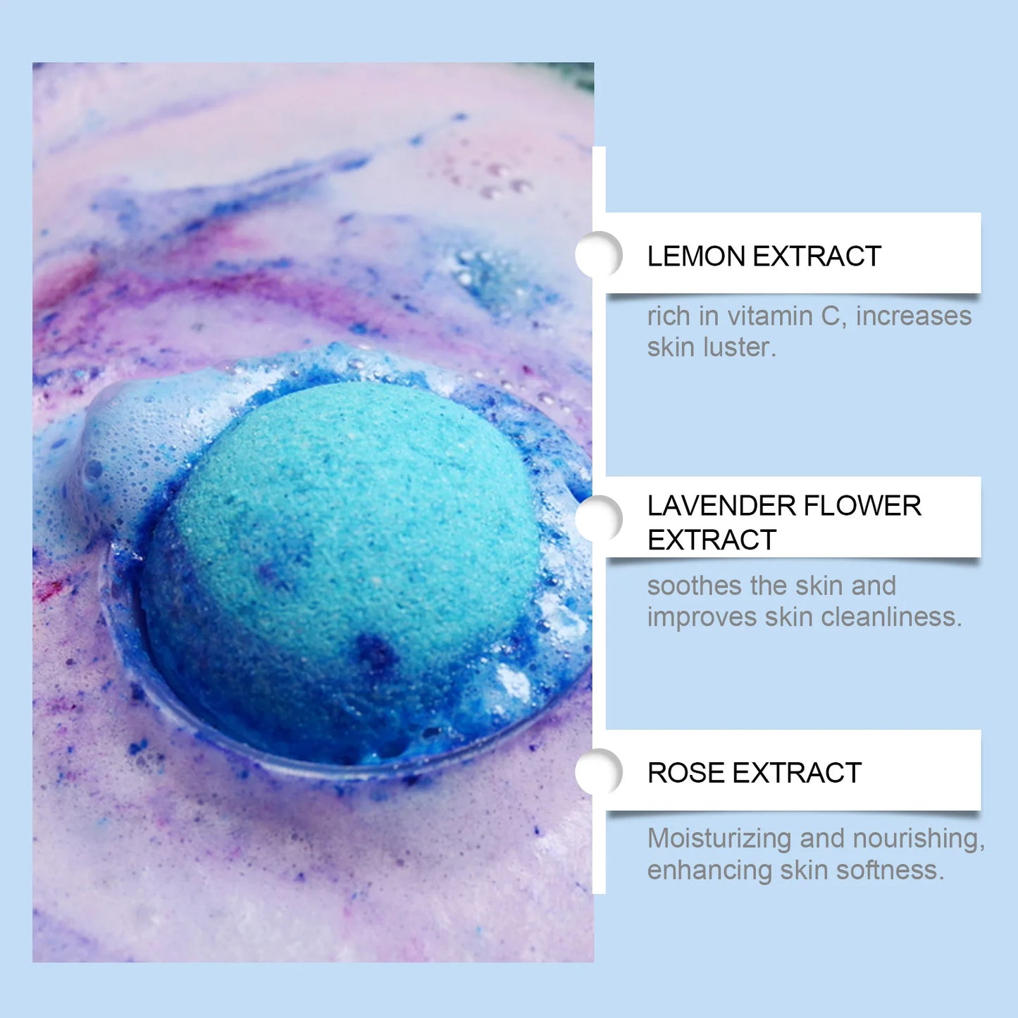 Soothing Bath Bombs Long Lasting Flower Fragrances Relaxing Exfoliating Ball Shower Moisturizing Stress Relief Salt Bubble Balls