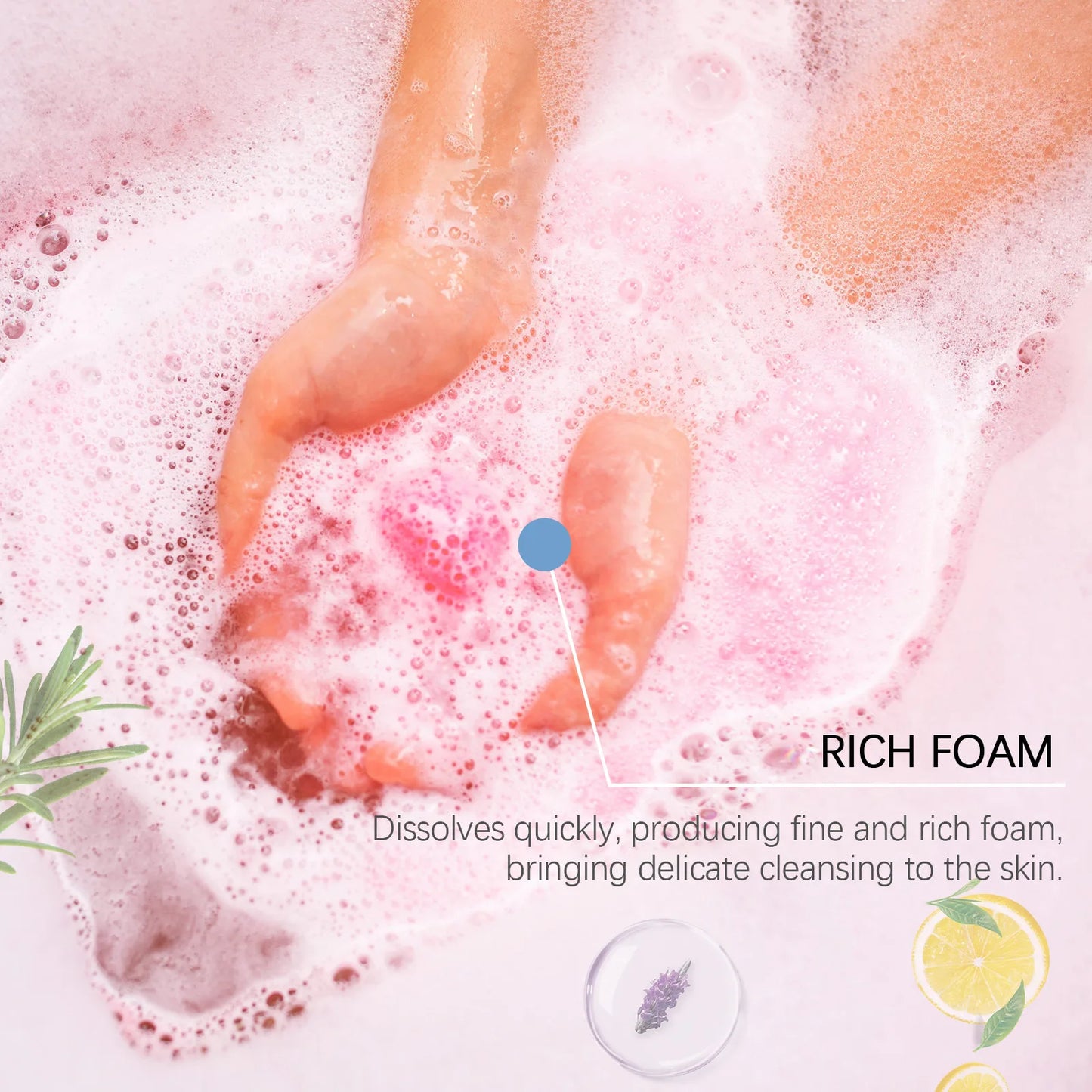 Soothing Bath Bombs Long Lasting Flower Fragrances Relaxing Exfoliating Ball Shower Moisturizing Stress Relief Salt Bubble Balls