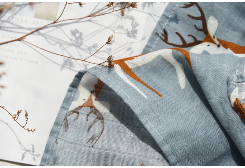 Organic Cotton/Bamboo Cotton Muslin Swaddles Wrap Burpy Towel Scarf Bibs Muslin Baby Blankets Newborn Diaper Pielucha 60*60cm