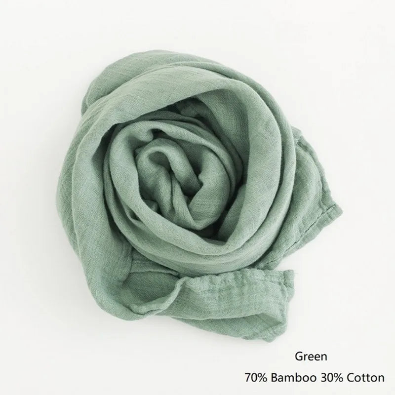 Organic Cotton/Bamboo Cotton Muslin Swaddles Wrap Burpy Towel Scarf Bibs Muslin Baby Blankets Newborn Diaper Pielucha 60*60cm