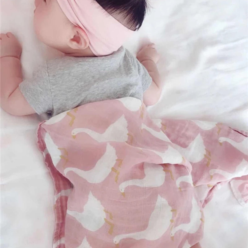 Organic Cotton/Bamboo Cotton Muslin Swaddles Wrap Burpy Towel Scarf Bibs Muslin Baby Blankets Newborn Diaper Pielucha 60*60cm