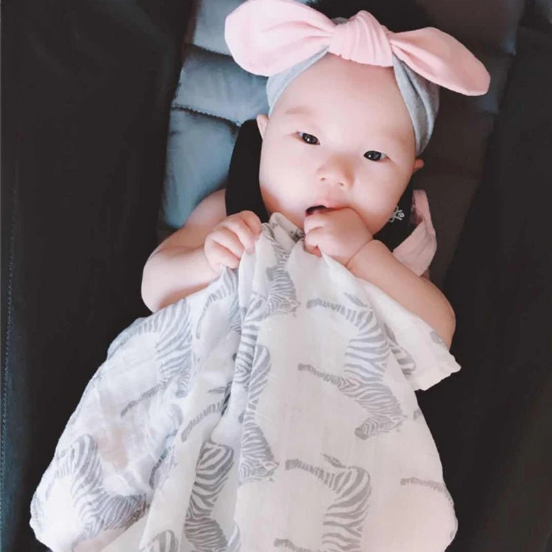 Organic Cotton/Bamboo Cotton Muslin Swaddles Wrap Burpy Towel Scarf Bibs Muslin Baby Blankets Newborn Diaper Pielucha 60*60cm