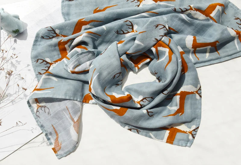 Organic Cotton/Bamboo Cotton Muslin Swaddles Wrap Burpy Towel Scarf Bibs Muslin Baby Blankets Newborn Diaper Pielucha 60*60cm