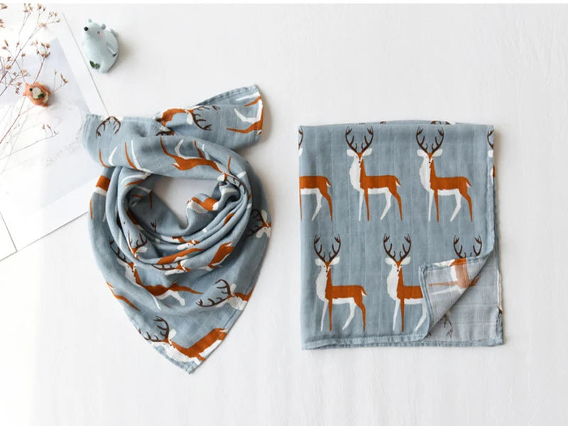 Organic Cotton/Bamboo Cotton Muslin Swaddles Wrap Burpy Towel Scarf Bibs Muslin Baby Blankets Newborn Diaper Pielucha 60*60cm