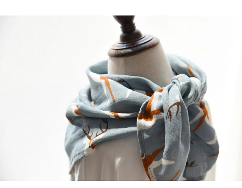 Organic Cotton/Bamboo Cotton Muslin Swaddles Wrap Burpy Towel Scarf Bibs Muslin Baby Blankets Newborn Diaper Pielucha 60*60cm