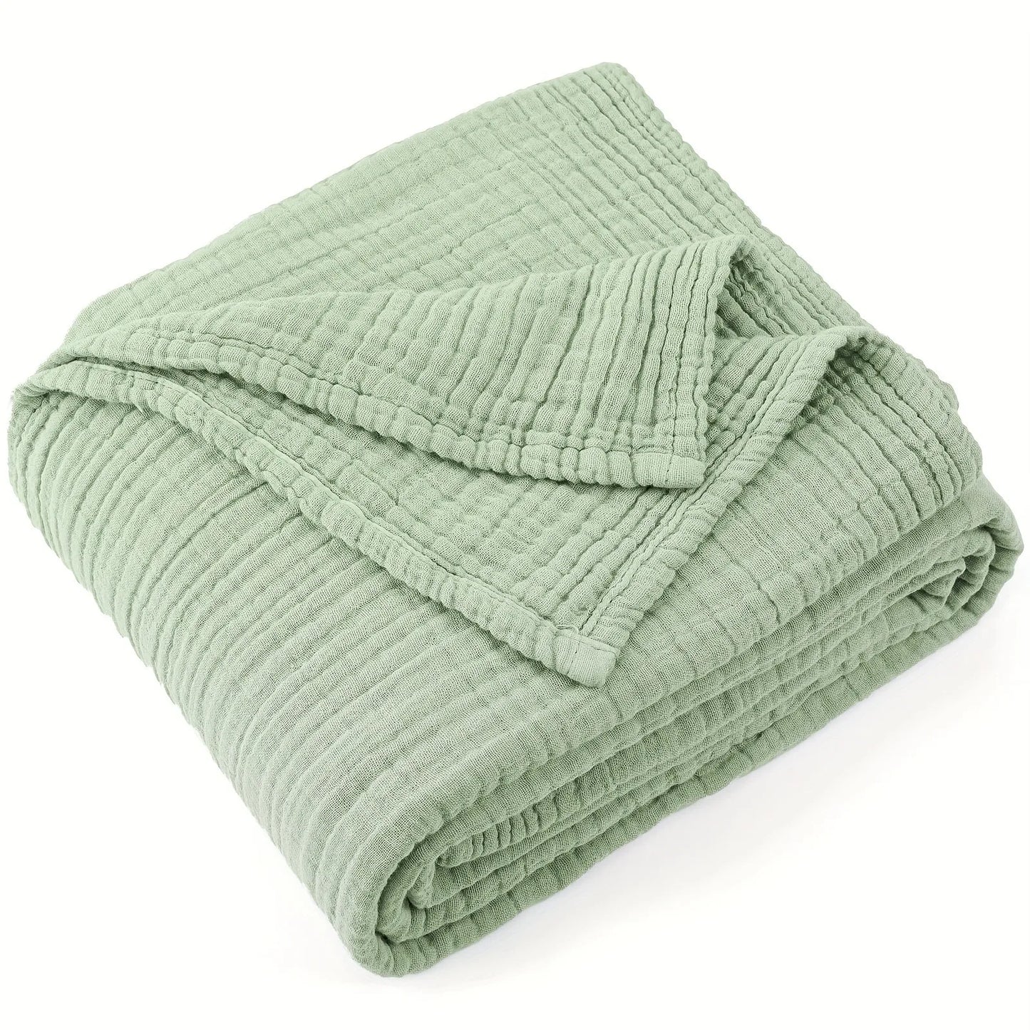 100% Cotton Muslin Blankets 6 Layers Room Decor Blanket Summer Blanket Cooling Breathable Lightweight Stuff Soft Gauze Blanket