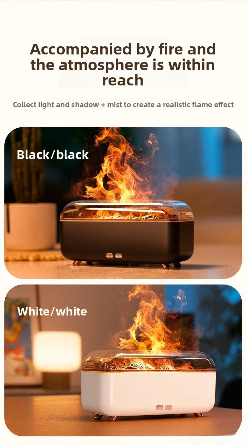 Aroma Diffuser Volcanic Lava Night Light Aroma Diffuser Home Bedroom Sprayer Desktop Flame Humidifier