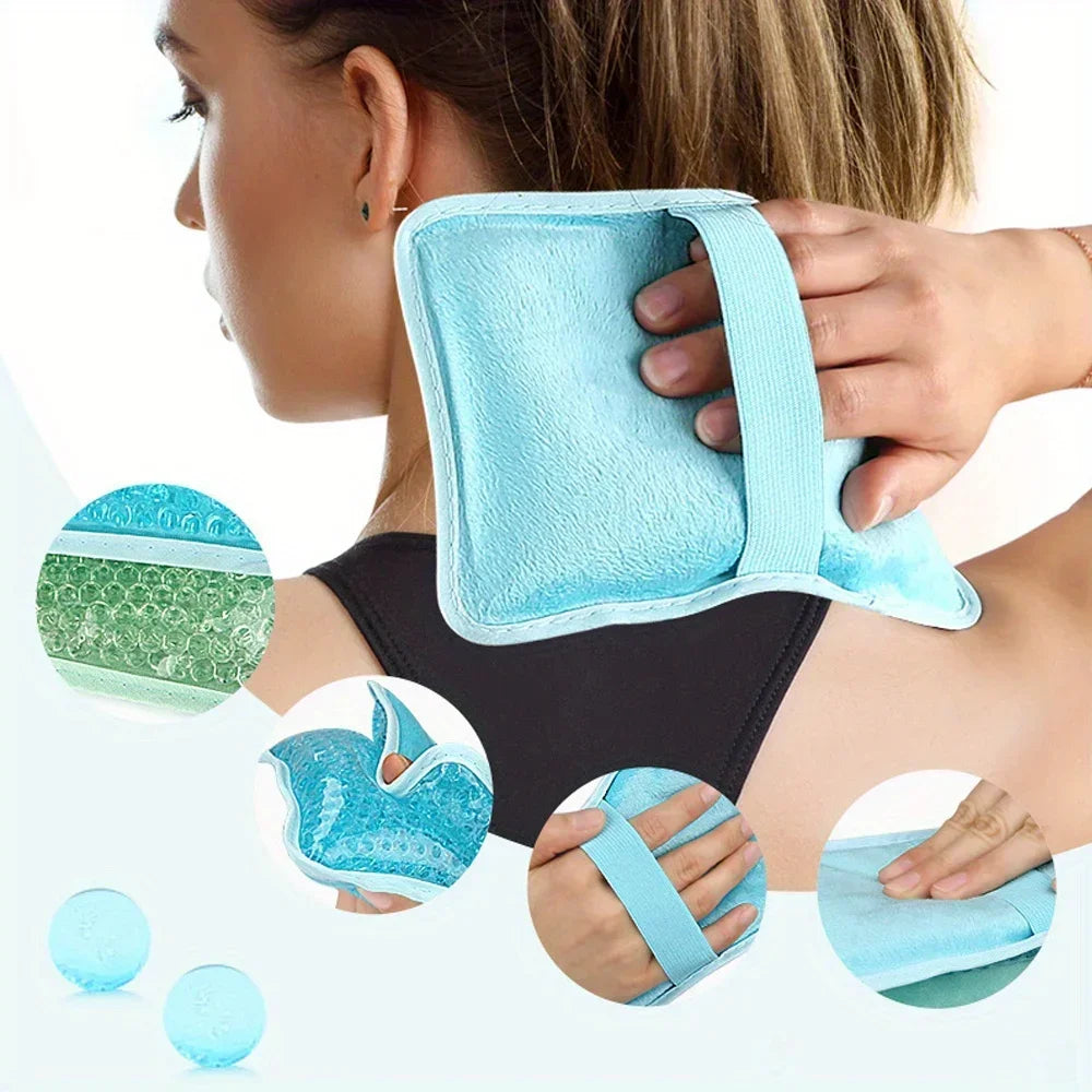 Hot & Cold Therapy Gel Packs Reusable Ice Pack Pain Fever Relief Water Cool Heat Convenient Bag Cooling Ice Bag for Knees Ankles