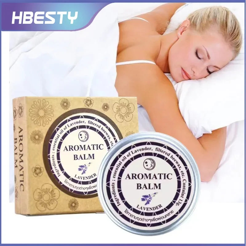 Lavender Aromatic Balm Insomnia Improve Sleep Soothe Relax Mood Stress Plant-based Ingredients Sleepless Cream Massage Cream