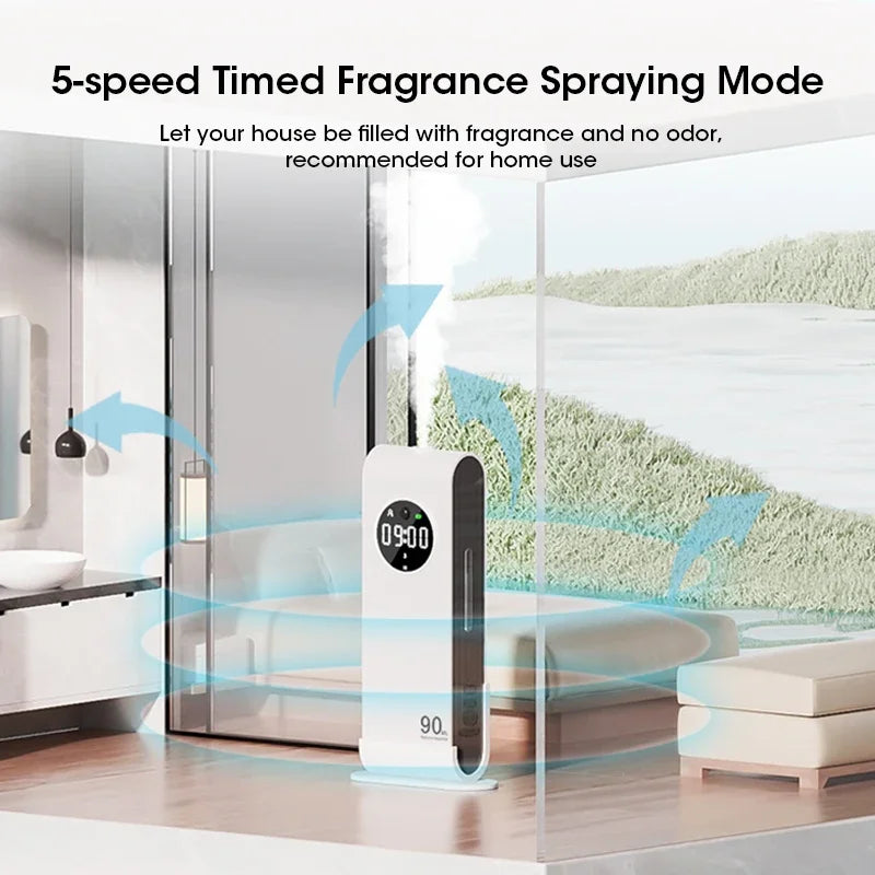 Automatic Sensor Aromatherapy Machine with Night Light Rechargeable Home Fragrance Aromatherapy Essential Oil Diffuser Scent