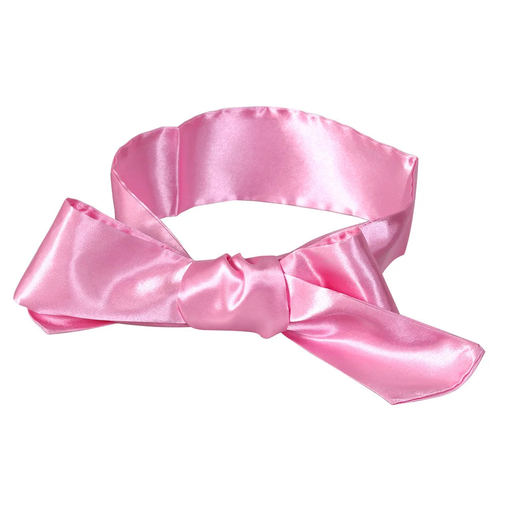 Satin Silk Sleep Eyes Mask Sexy For Women Eye Cover Cute Blindfold Silk Ribbon Surprise Gift Sex Games Set Couple Love Cosplay