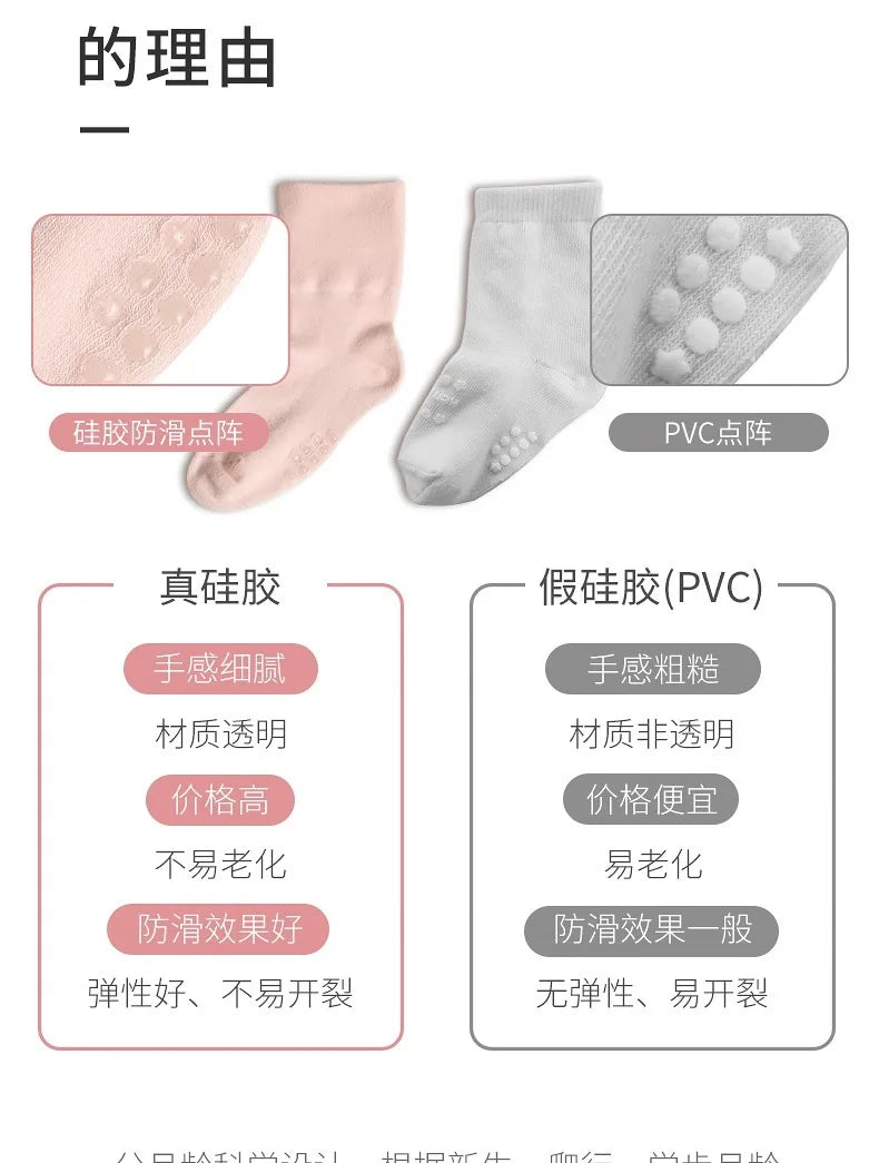 5 Pairs/Lot Baby Socks Comfortable Sleep Socks Spring Autumn Pure Cotton Breathable Mid-Tube Anti-Slip Newborn Baby Floor Socks