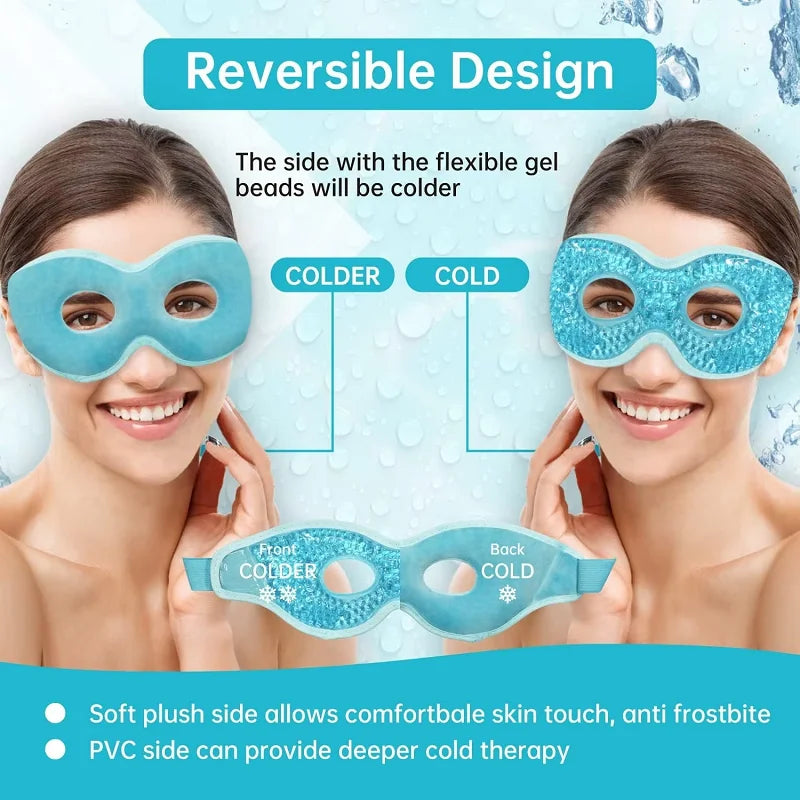 Ice Eye Mask Cooling Gel Eye Mask Hollow Gel Eye Mask Cooling Mask Cools and Quickly Eliminates Swelling