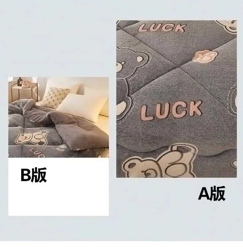 Super Warm Winter Blanket for Bed Spring Autumn Lamb Cashmere Weighted Thick Blankets Soft Comfortable Warmth Quilt Comforter