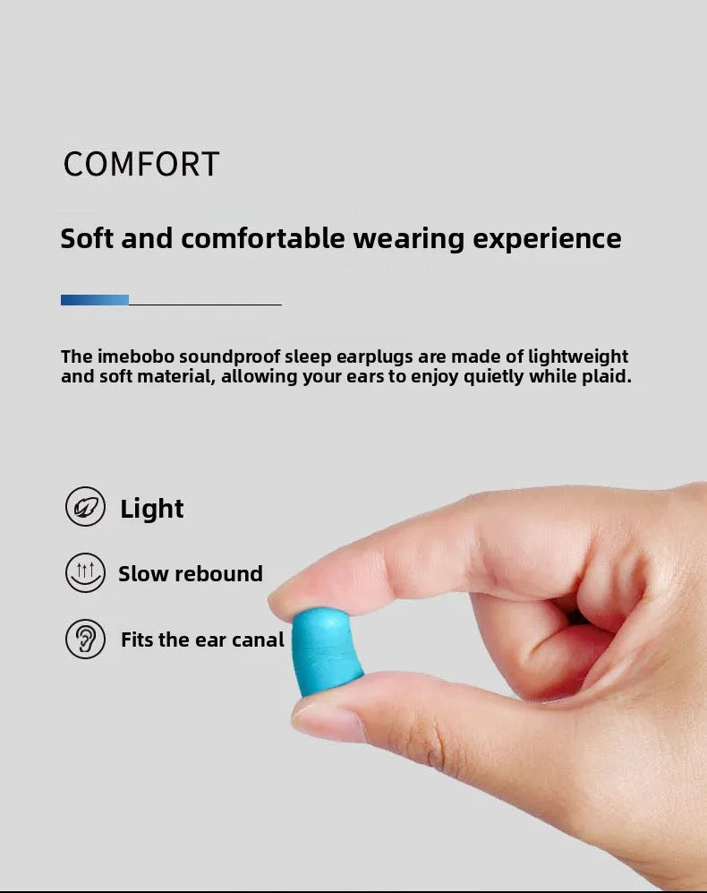Soundproof Sleep Ear Plugs Earplugs for Sleeping Special Mute Soft Slow Rebound Student Anti-Noise Protection Anti Snore Earplug