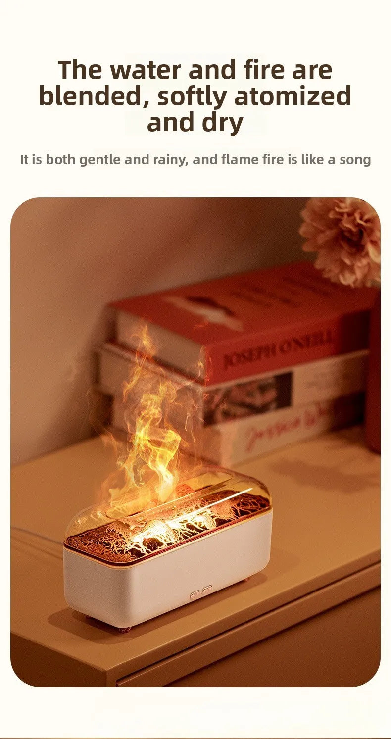 Aroma Diffuser Volcanic Lava Night Light Aroma Diffuser Home Bedroom Sprayer Desktop Flame Humidifier