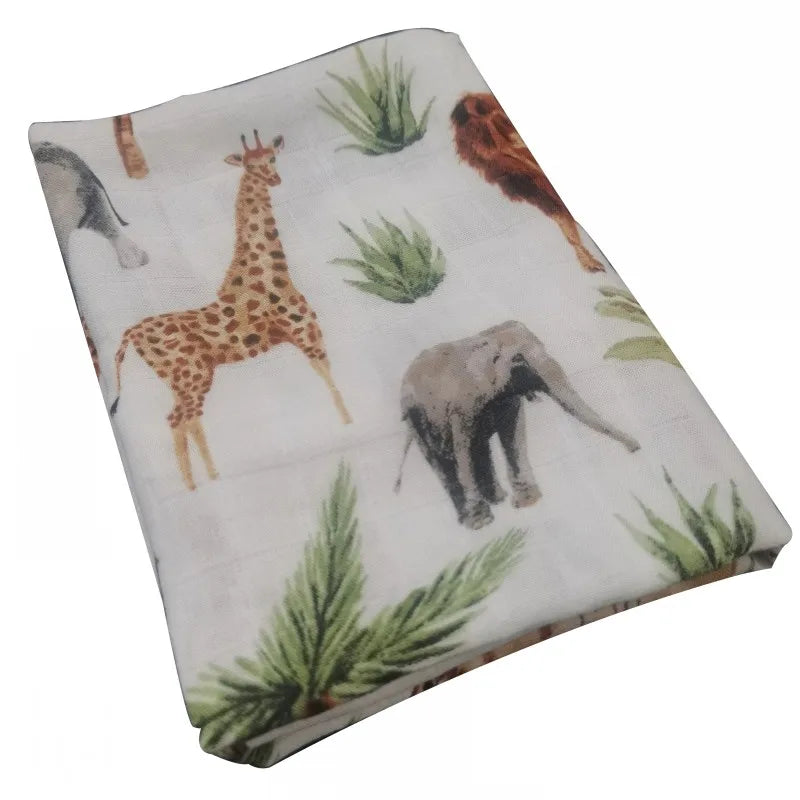 Organic Cotton/Bamboo Cotton Muslin Swaddles Wrap Burpy Towel Scarf Bibs Muslin Baby Blankets Newborn Diaper Pielucha 60*60cm