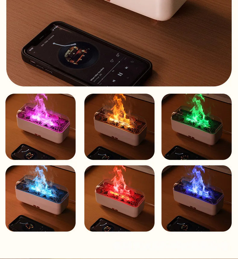 Aroma Diffuser Volcanic Lava Night Light Aroma Diffuser Home Bedroom Sprayer Desktop Flame Humidifier