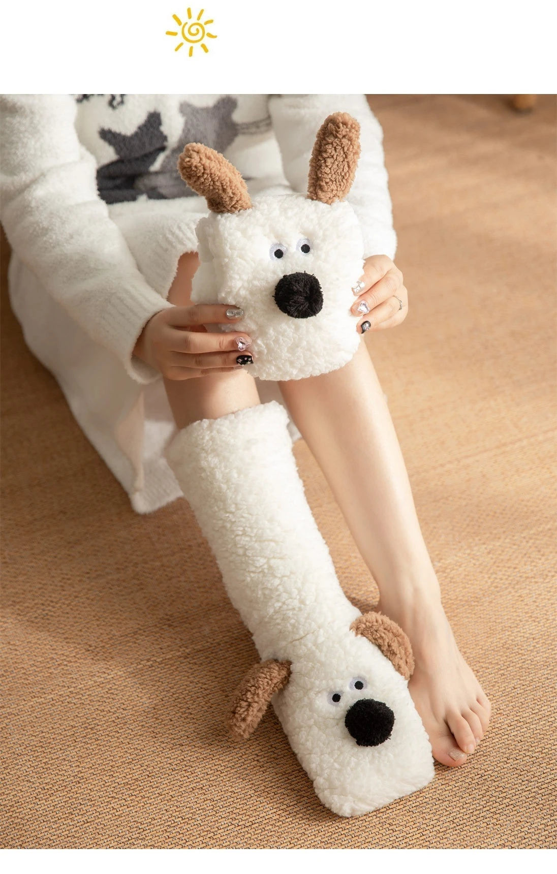 2024 New Floor Socks Women Autumn and Winter Velvet Coral Fleece Socks Sleep Home Slippers Snow Socks Christmas gift Carpet Sock