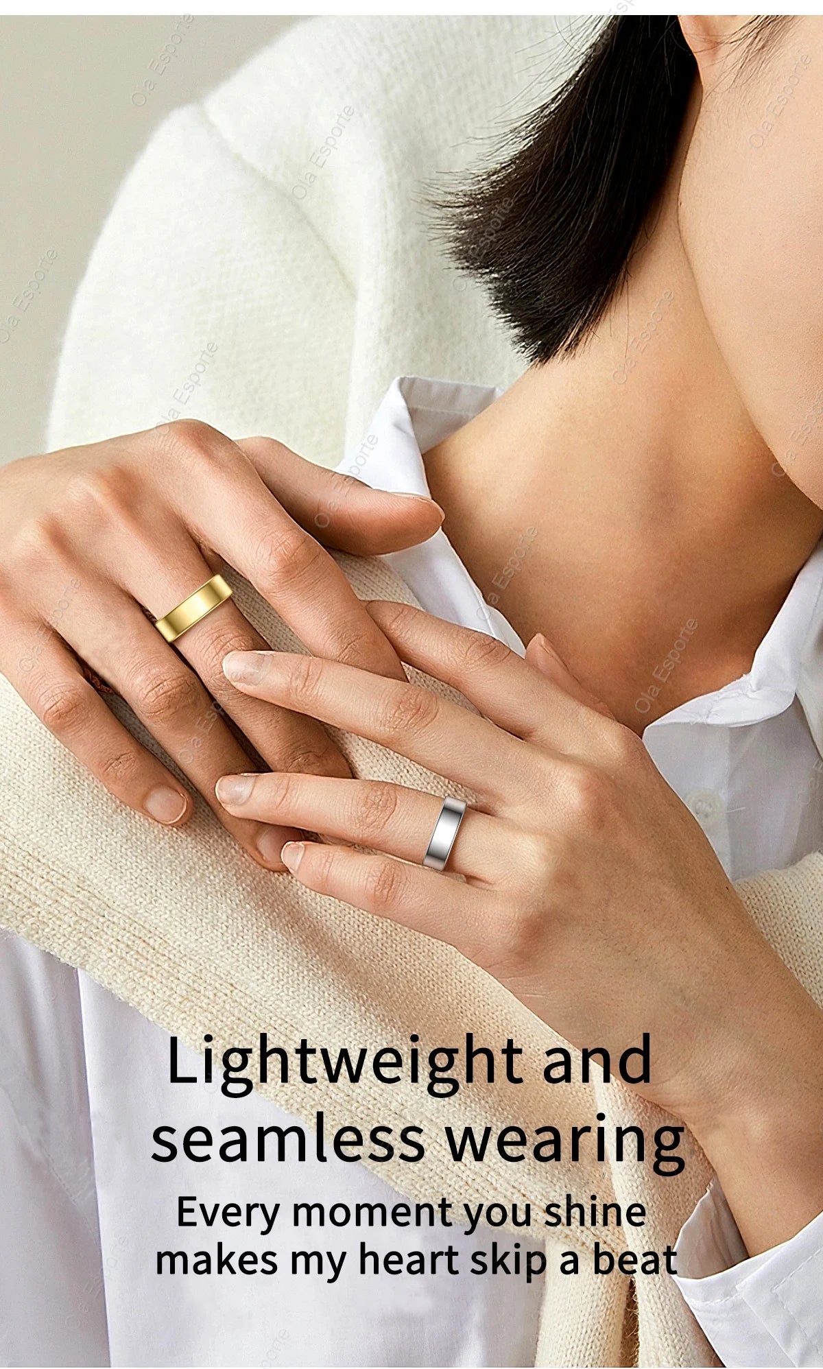 Smart Ring Newest Intelligent Wearable Device For Men Women Bluetooth Heart Rate Sleep Health Monitor Waterproof for IOS Android