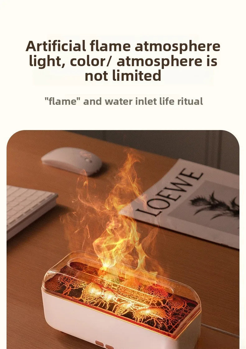 Aroma Diffuser Volcanic Lava Night Light Aroma Diffuser Home Bedroom Sprayer Desktop Flame Humidifier