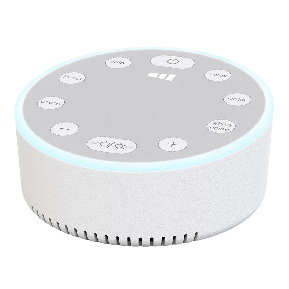 White Noise Machine Portable Baby Sleep Machine Soothing Sounds Sleep Therapy Sound Monitor Generator for Babies Adult Relax