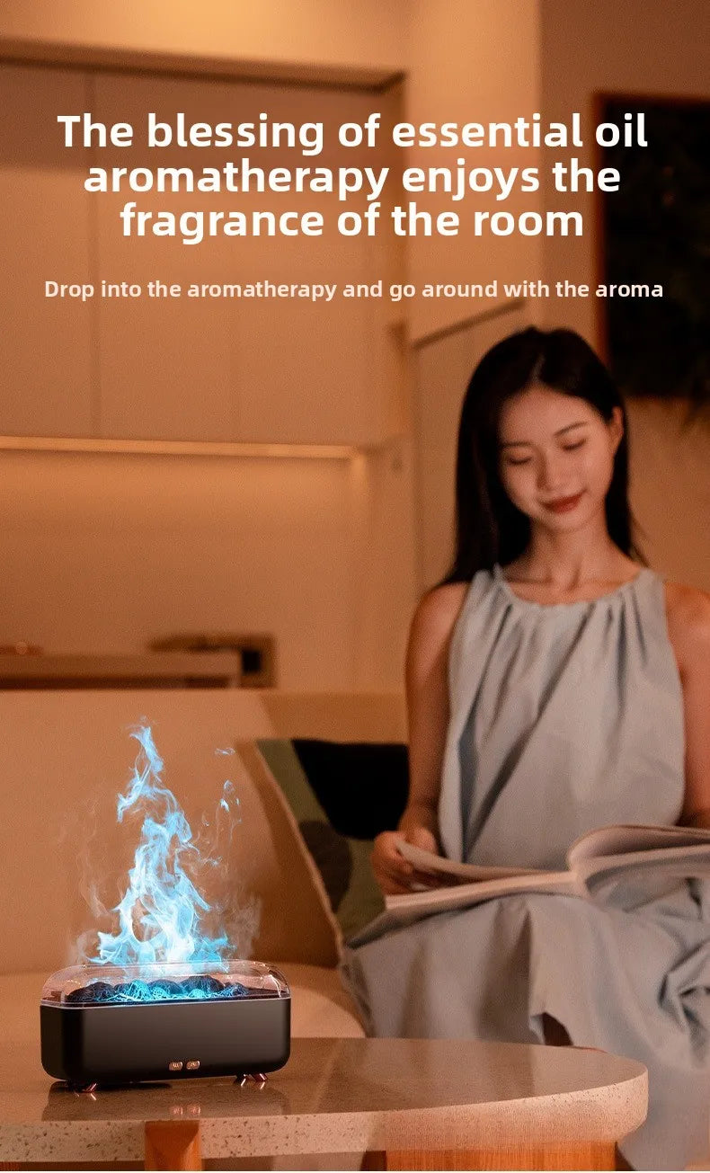 Aroma Diffuser Volcanic Lava Night Light Aroma Diffuser Home Bedroom Sprayer Desktop Flame Humidifier