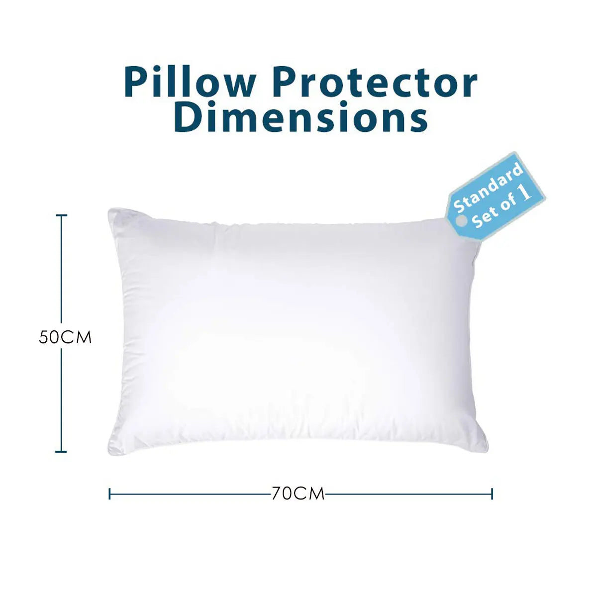 1pc Smooth Pillow Protector Zippered Waterproof Pillow Cover Breathable Pillowcase Bedbug Proof & Anti Mites