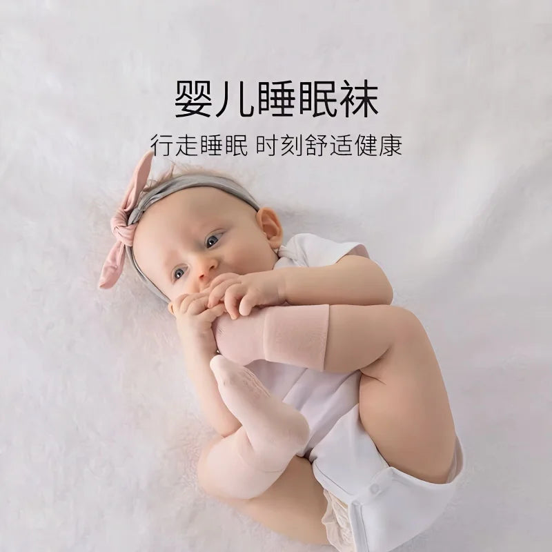 5 Pairs/Lot Baby Socks Comfortable Sleep Socks Spring Autumn Pure Cotton Breathable Mid-Tube Anti-Slip Newborn Baby Floor Socks