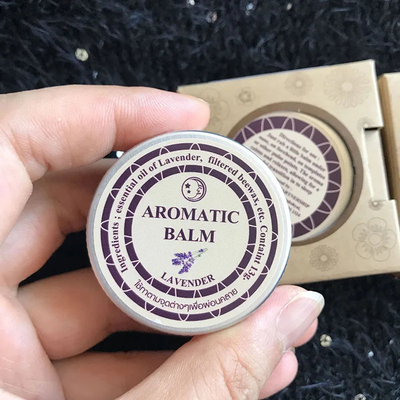 Lavender Aromatic Balm Help Sleep Soothing Cream Essential Oil Insomnia Care Lavender Hydration Soothing for Insomnia Care 13g