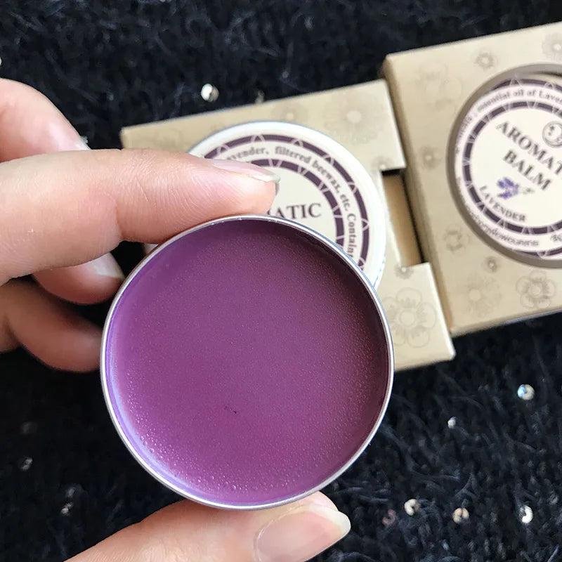Lavender Aromatic Balm Help Sleep Soothing Cream Essential Oil Insomnia Care Lavender Hydration Soothing for Insomnia Care 13g
