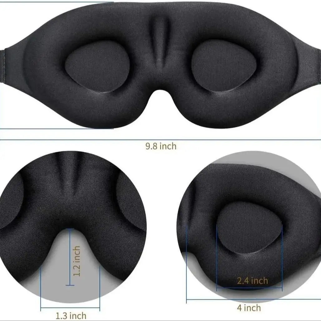 Sleep Mask for Side Sleeper, Complete Light Blocking 3D Sleeping Eye Mask,Mask, Soft Breathable Eye Cove Soft Breathable Eye