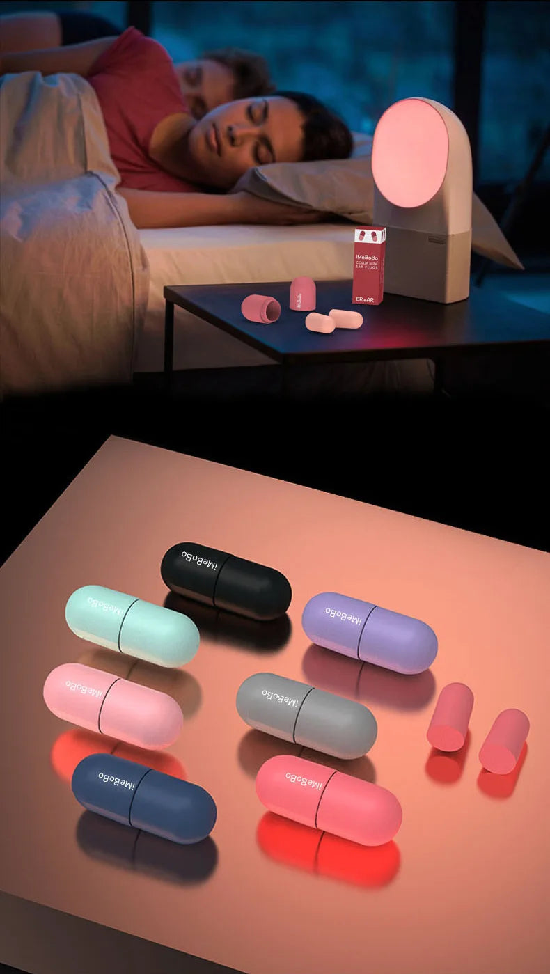 Soundproof Sleep Ear Plugs Earplugs for Sleeping Special Mute Soft Slow Rebound Student Anti-Noise Protection Anti Snore Earplug