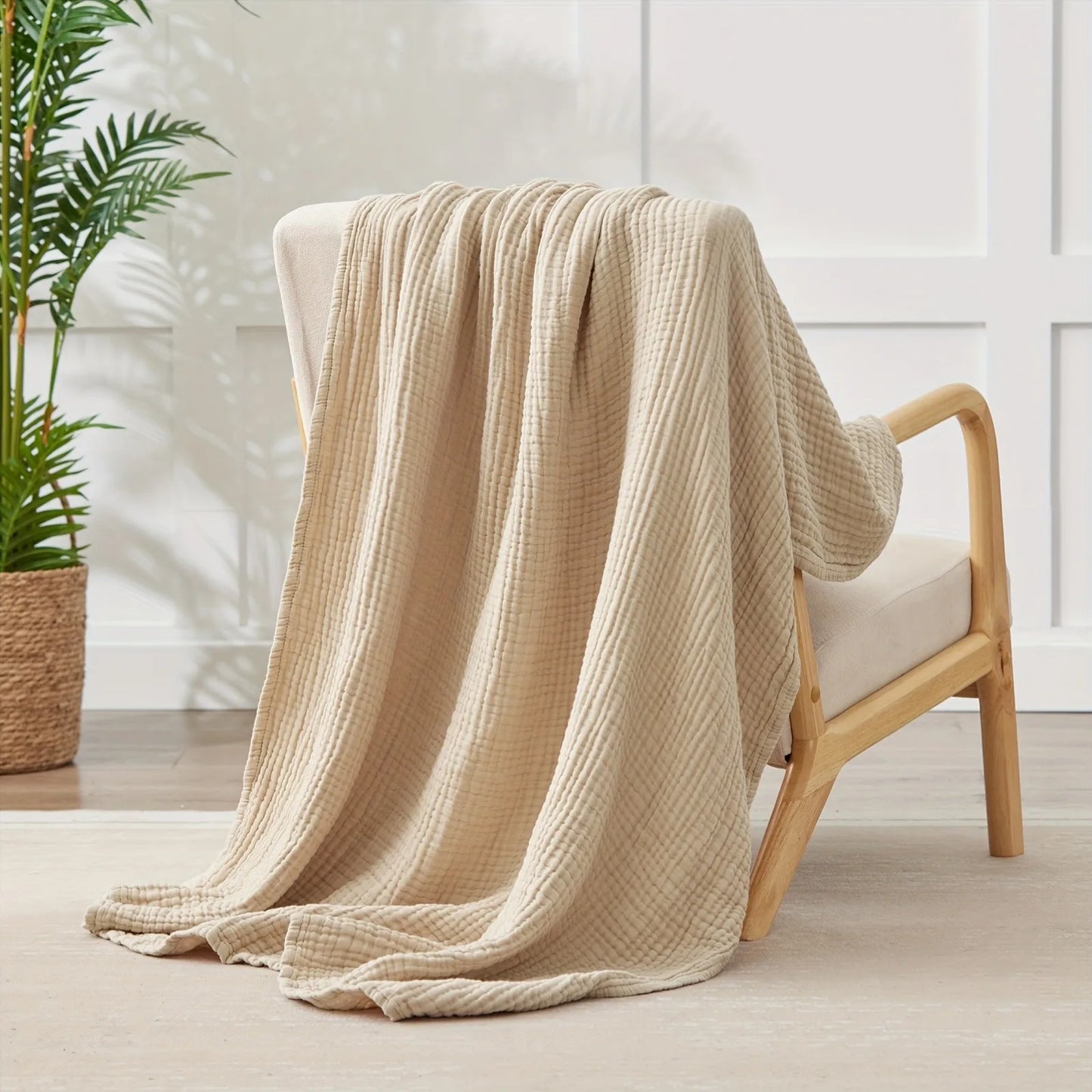 100% Cotton Muslin Blankets 6 Layers Room Decor Blanket Summer Blanket Cooling Breathable Lightweight Stuff Soft Gauze Blanket