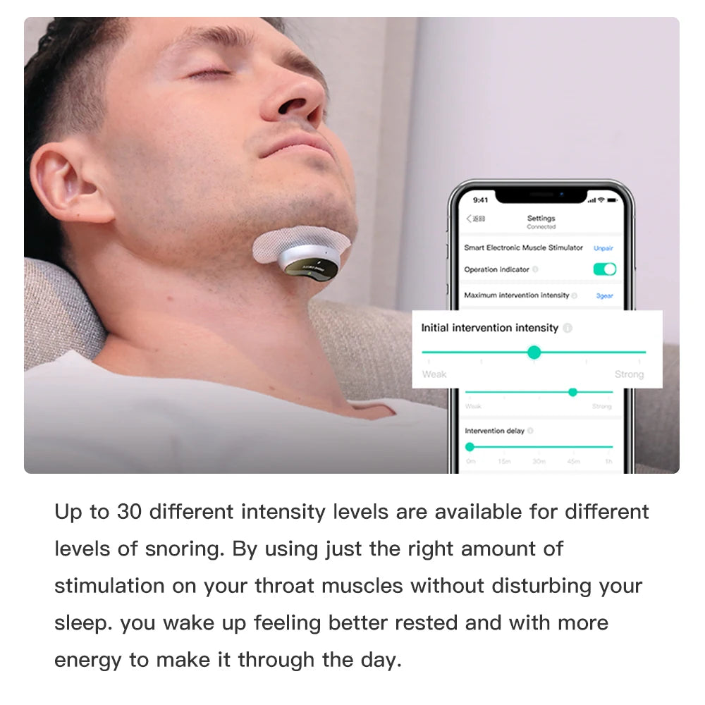 Anti Snoring Smart Device for Adult Sleep Aid to Stop Snoring Analyze Sleep and Snoring Data Wirelessly