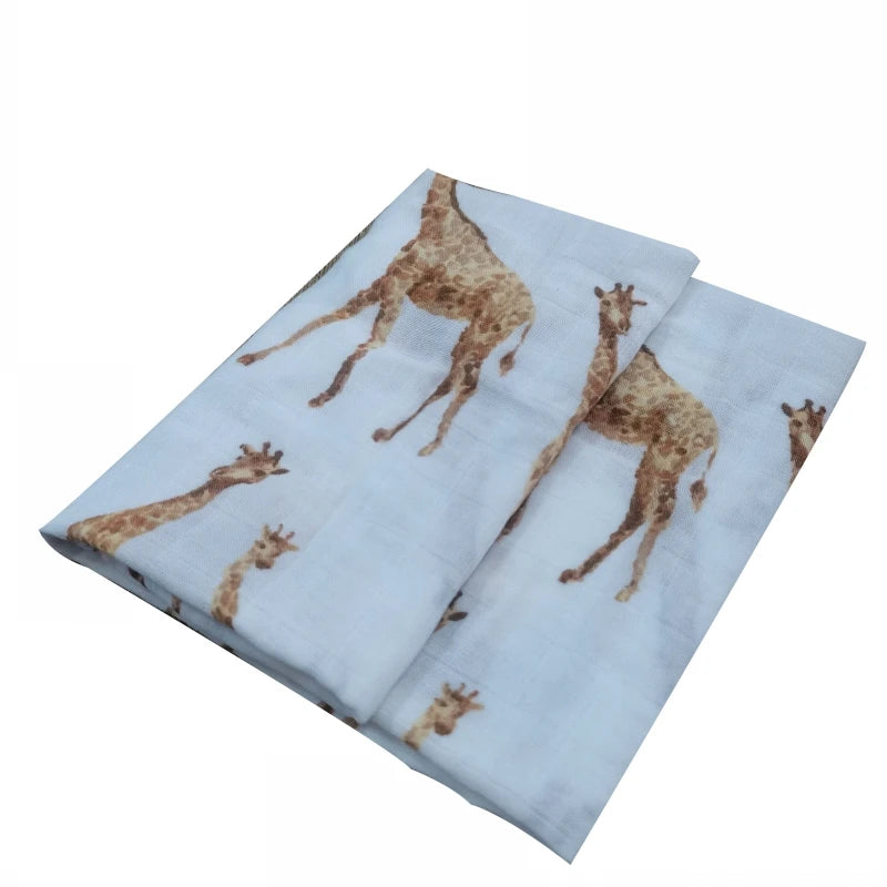Organic Cotton/Bamboo Cotton Muslin Swaddles Wrap Burpy Towel Scarf Bibs Muslin Baby Blankets Newborn Diaper Pielucha 60*60cm