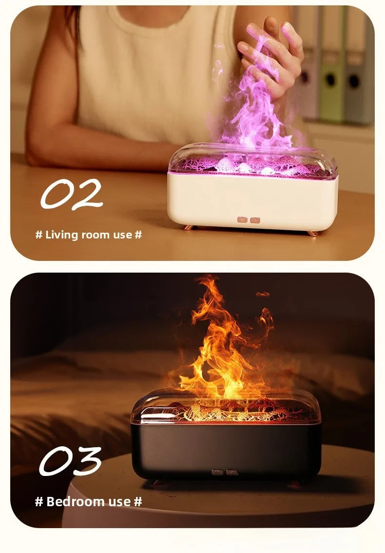 Aroma Diffuser Volcanic Lava Night Light Aroma Diffuser Home Bedroom Sprayer Desktop Flame Humidifier