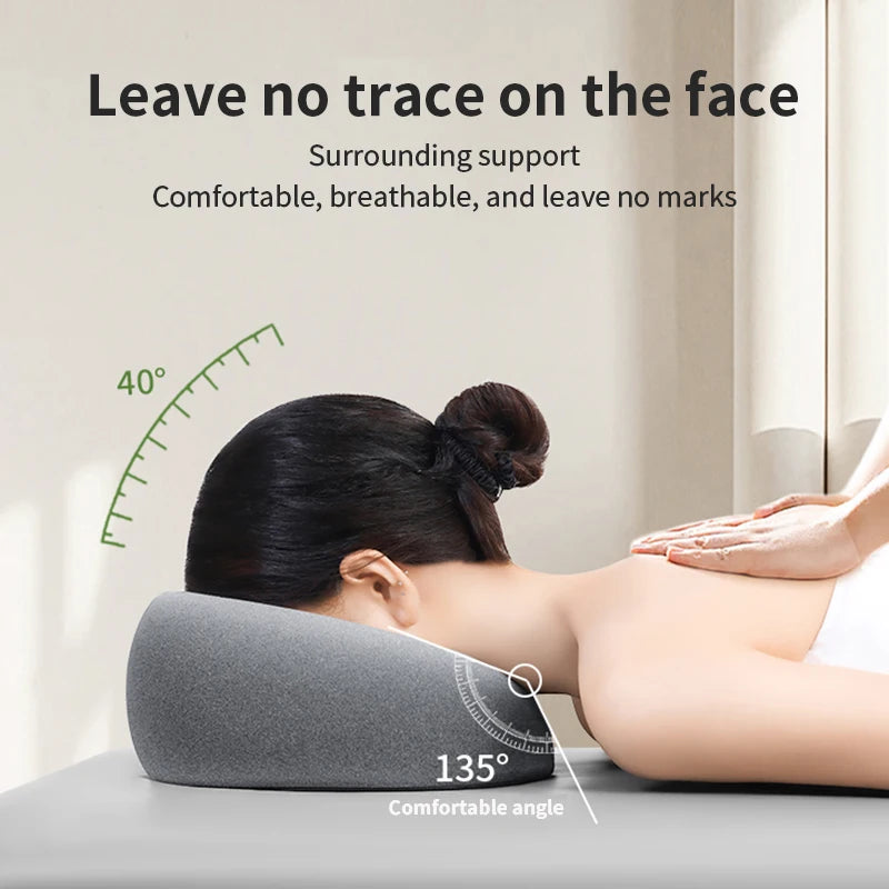 Memory Foam Face Pillow for Beauty Salon Massage Breathable Soft Reclining Neck Support Human-Enginedermatrestlying Pillow