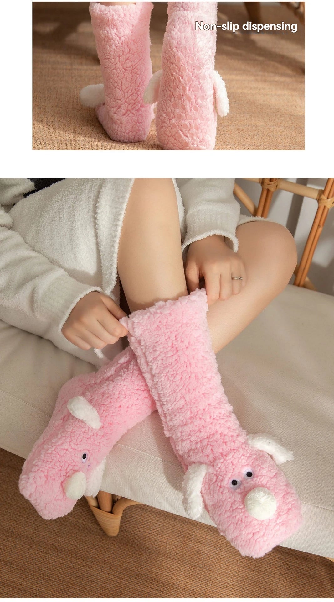 2024 New Floor Socks Women Autumn and Winter Velvet Coral Fleece Socks Sleep Home Slippers Snow Socks Christmas gift Carpet Sock