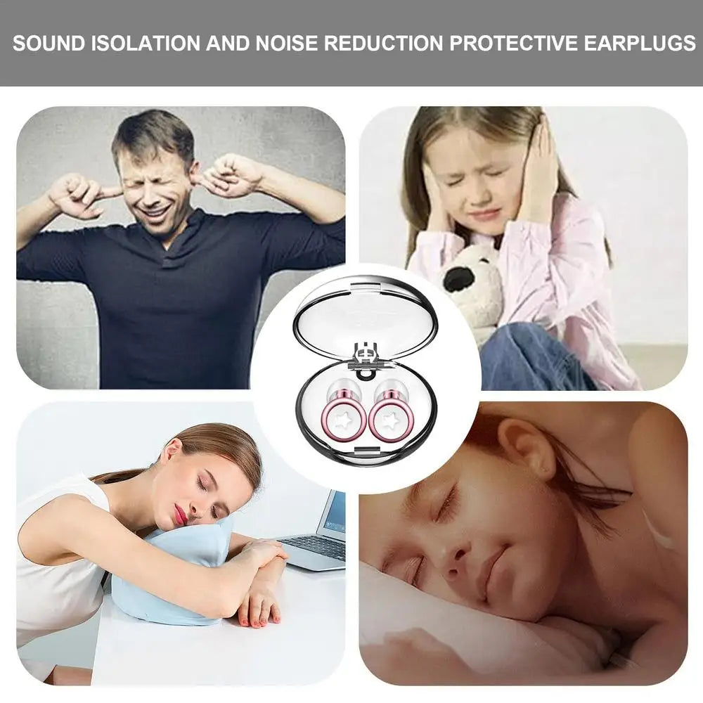 Ear Plugs Noise Cancelling Reusable Loop Earplugs With Storage Box Loop Sleep Earplugs Silicone Ear Plugs Flexible Airplane Ear
