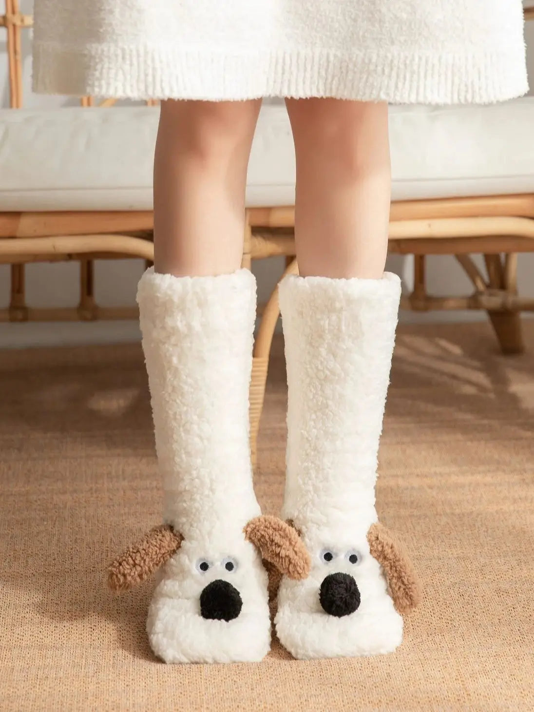 2024 New Floor Socks Women Autumn and Winter Velvet Coral Fleece Socks Sleep Home Slippers Snow Socks Christmas gift Carpet Sock