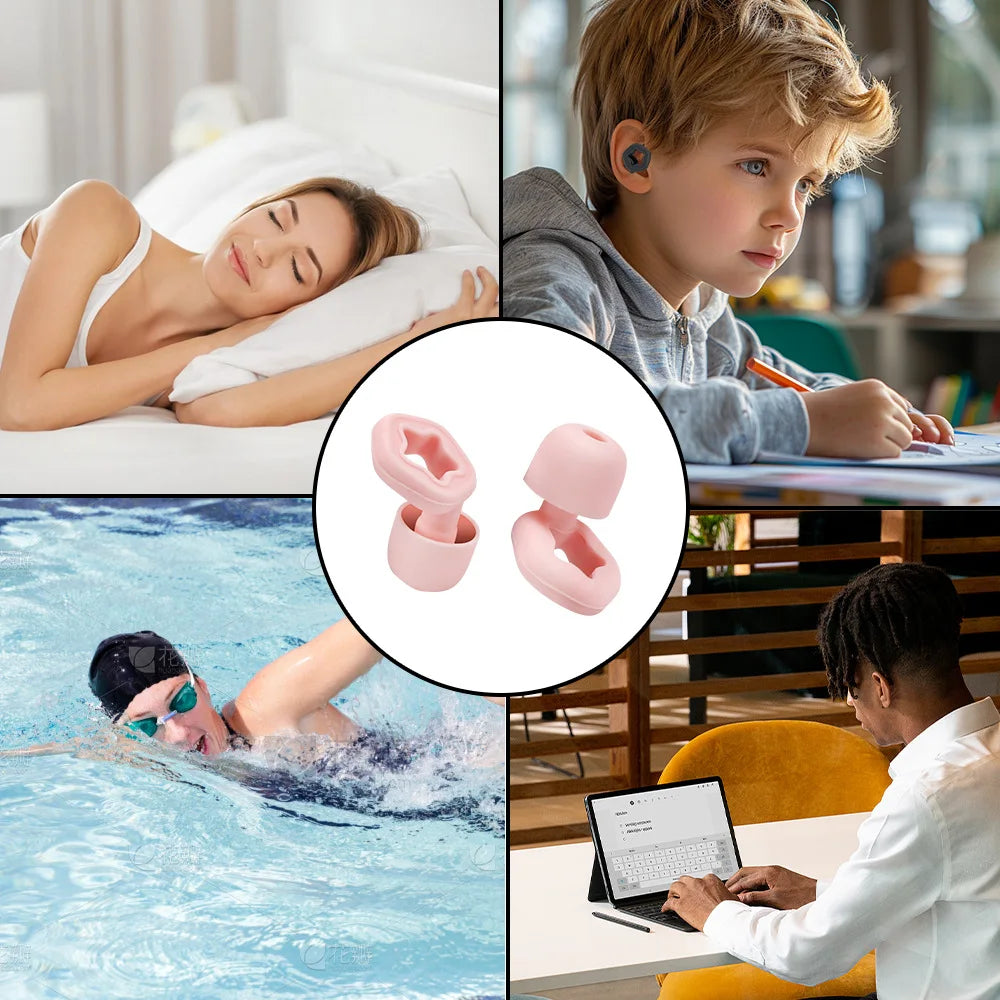Ear Plugs for Sleeping Noise Reduction Silicone Soft Reusable Washable Star Earplugs for Sleep Work Flights Concerts Snoring