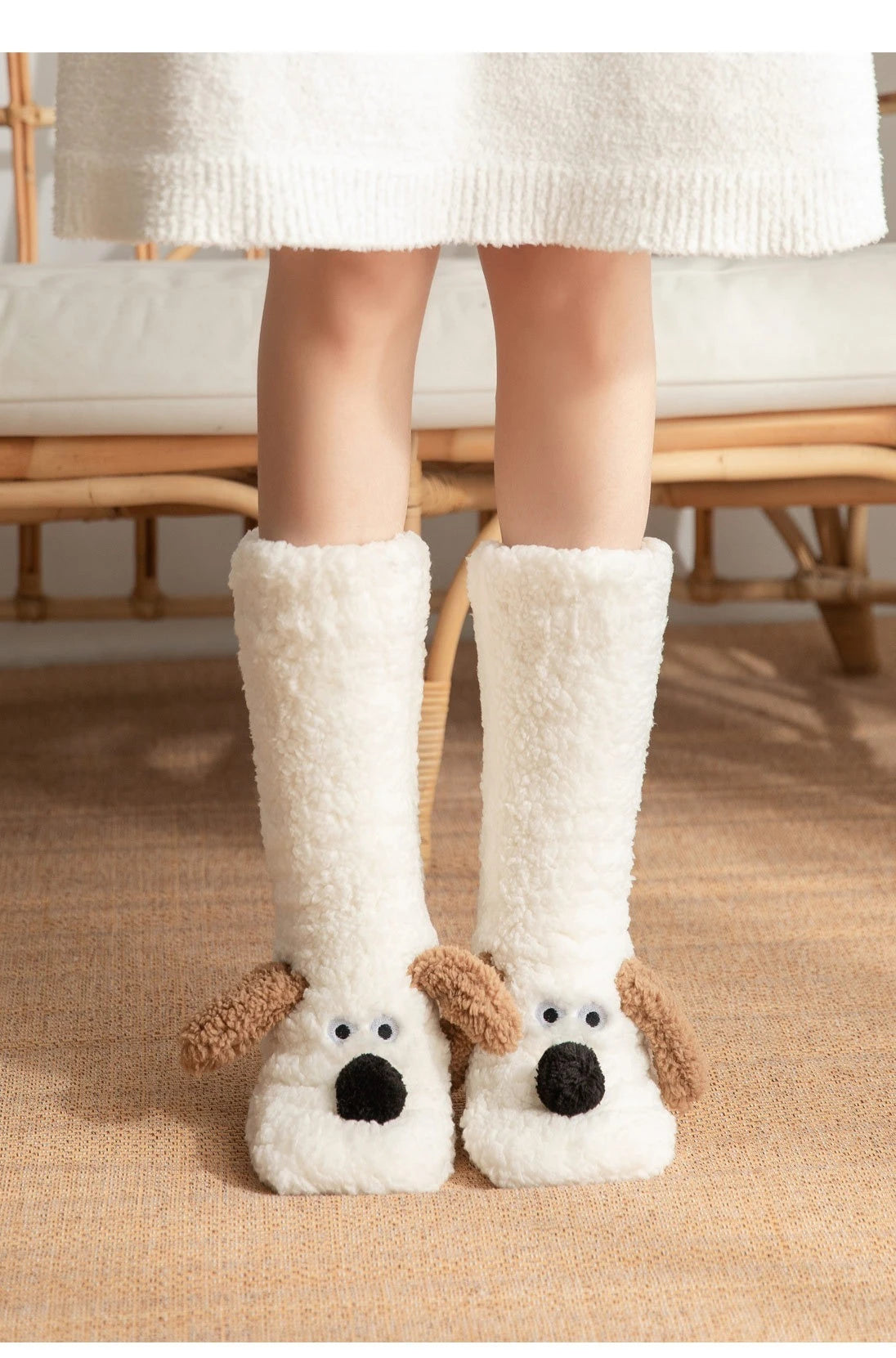 2024 New Floor Socks Women Autumn and Winter Velvet Coral Fleece Socks Sleep Home Slippers Snow Socks Christmas gift Carpet Sock
