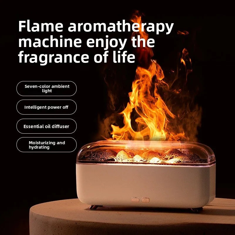 Aroma Diffuser Volcanic Lava Night Light Aroma Diffuser Home Bedroom Sprayer Desktop Flame Humidifier