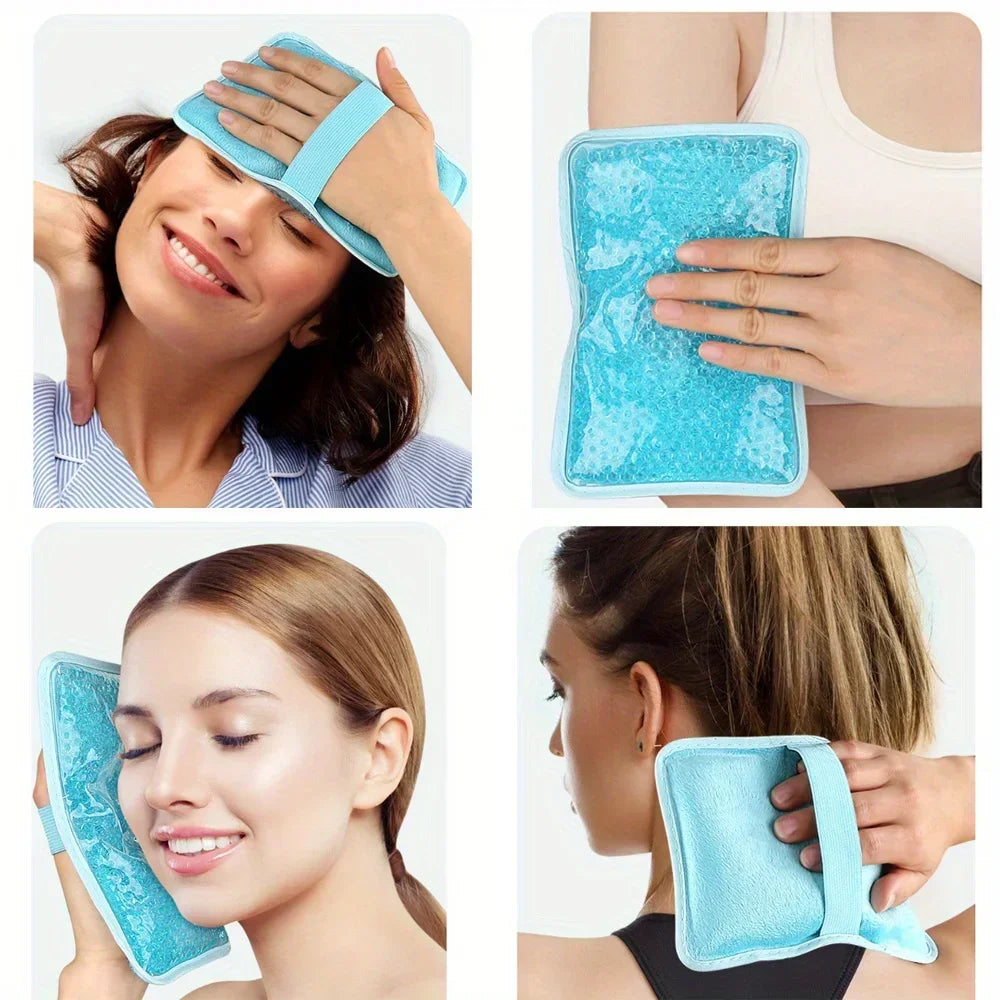 Hot & Cold Therapy Gel Packs Reusable Ice Pack Pain Fever Relief Water Cool Heat Convenient Bag Cooling Ice Bag for Knees Ankles