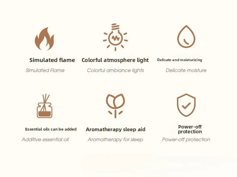 Aroma Diffuser Volcanic Lava Night Light Aroma Diffuser Home Bedroom Sprayer Desktop Flame Humidifier