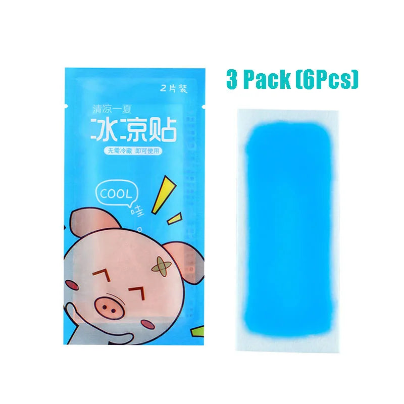 6/10/20Pcs Cooling Gel Patches For Fever Discomfort Pain Relief Portable Kids Adult Cooling Relief Fever Reducer Sticker
