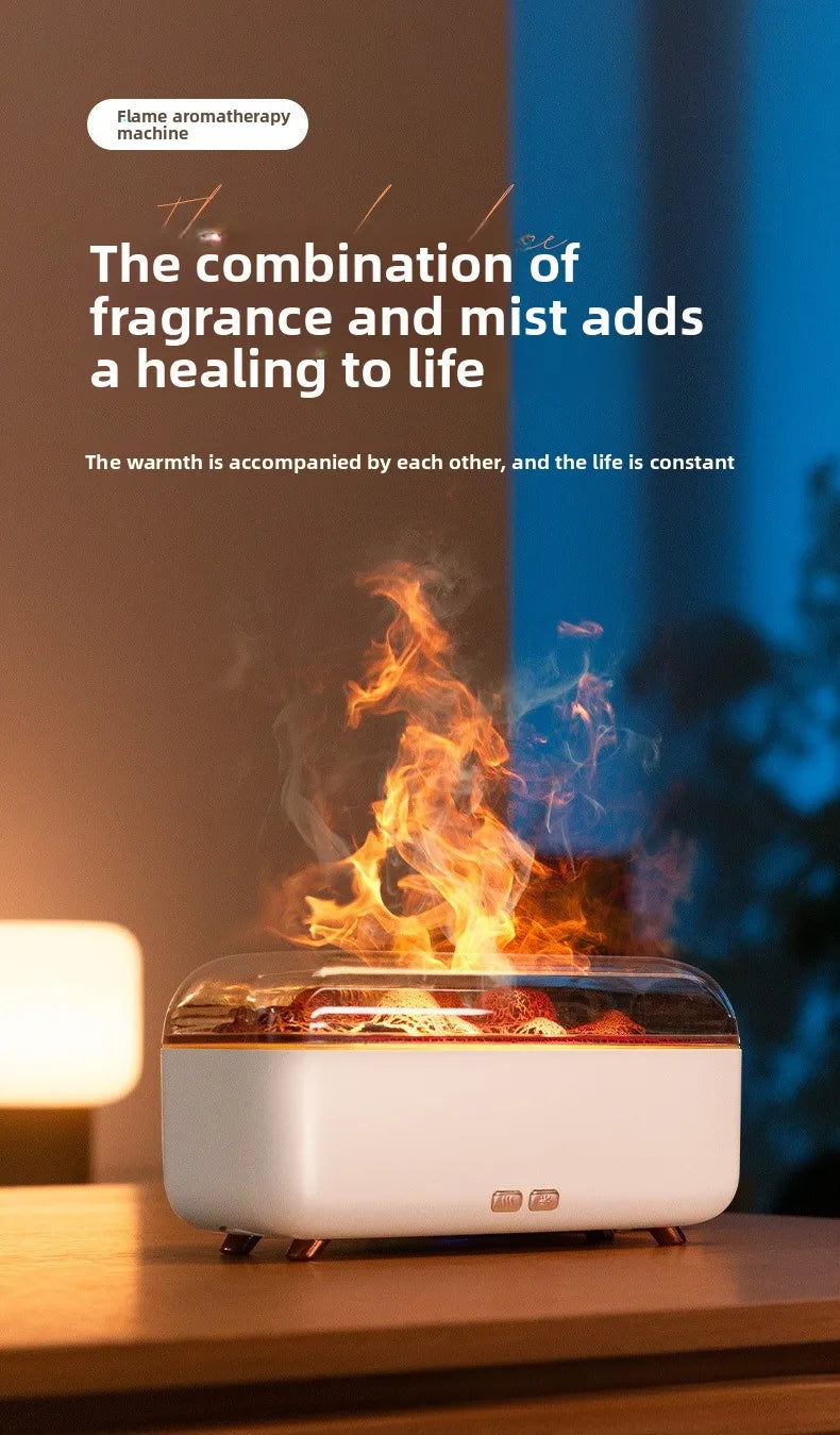 Aroma Diffuser Volcanic Lava Night Light Aroma Diffuser Home Bedroom Sprayer Desktop Flame Humidifier