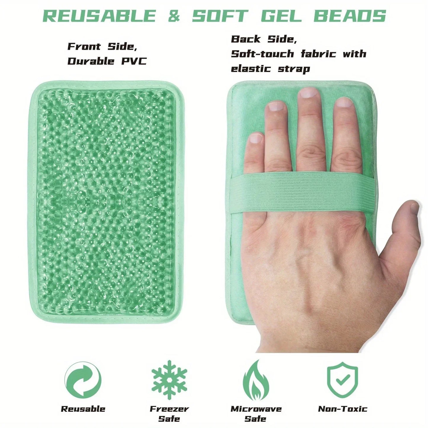 Hot & Cold Therapy Gel Packs Reusable Ice Pack Pain Fever Relief Water Cool Heat Convenient Bag Cooling Ice Bag for Knees Ankles